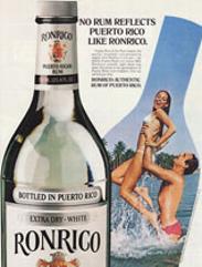 Ellen Michaels in ad for Ronrico Rum